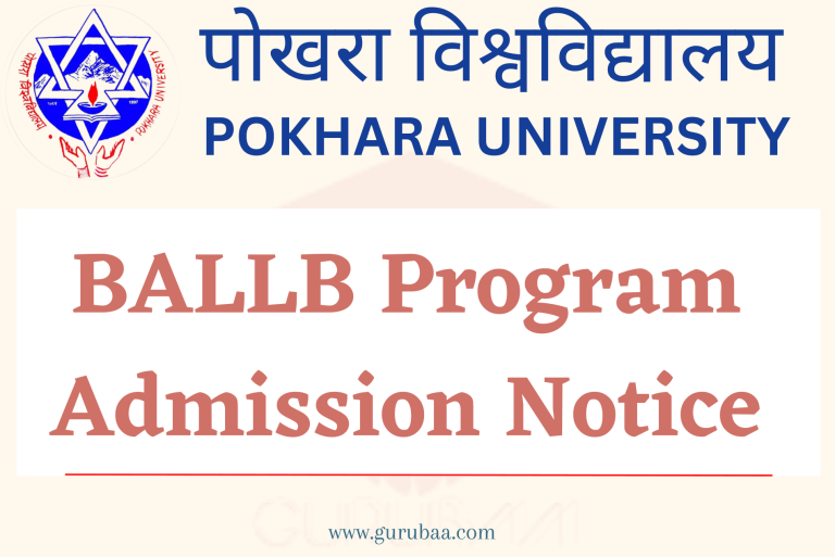 BALLB Program Admission Notice - Pokhara University