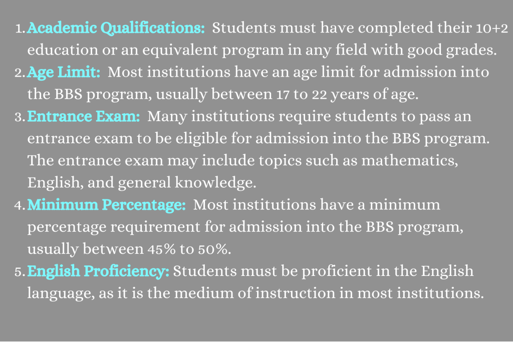 Eligibility Criteria for admission to BBS in Nepal 1