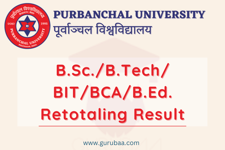 Purbanchal University Retotaling Results Announcement