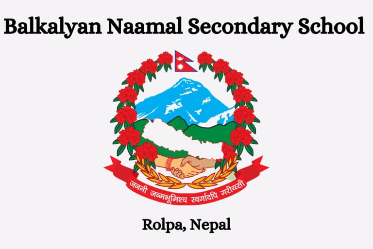 Balkalyan Naamal Secondary School, Rolpa, Nepal emblem.