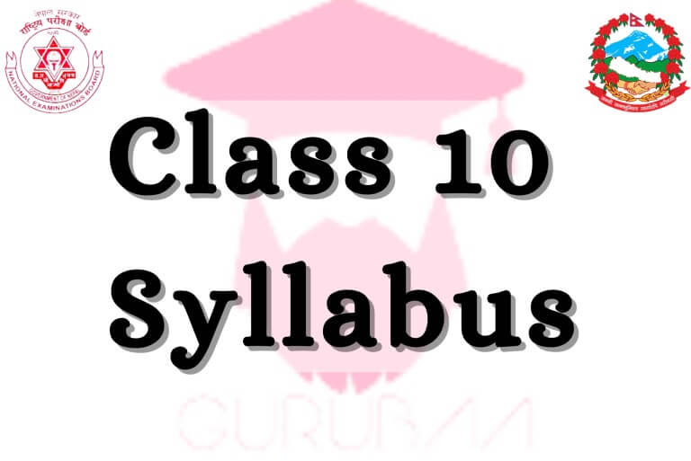 Class 10 Syllabus with Nepal Board Logos