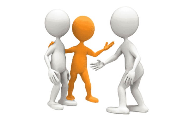 3D figures embracing teamwork concept.