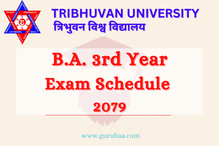Tribhuvan University B.A. 3rd Year Exam Schedule 2079