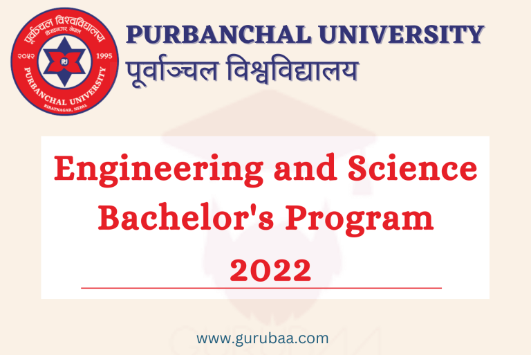 Purbanchal University Engineering Bachelor's Program 2022.