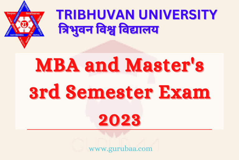 Tribhuvan University MBA and Master's Exams 2023 Announcement