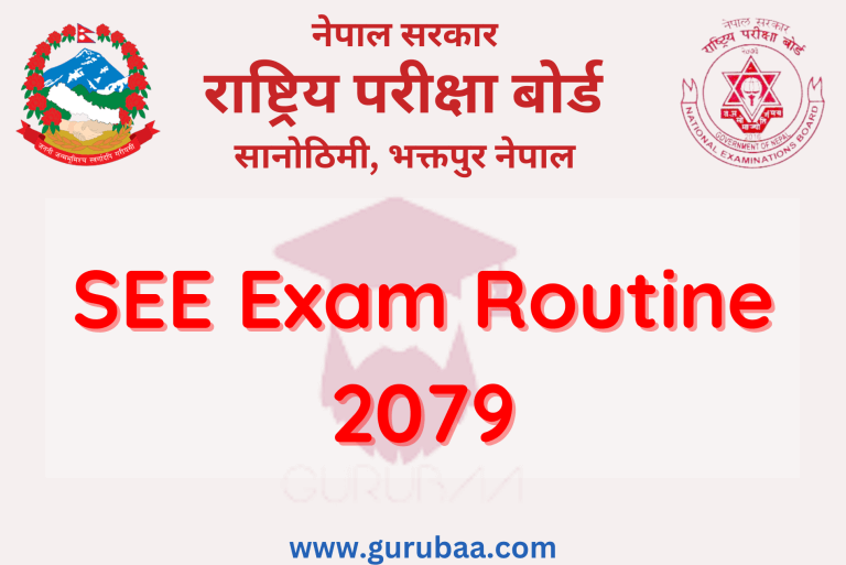 SEE Exam Routine 2079 announcement by Nepal Board.