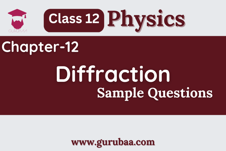 Class 12 Physics: Diffraction Sample Questions Chapter 12