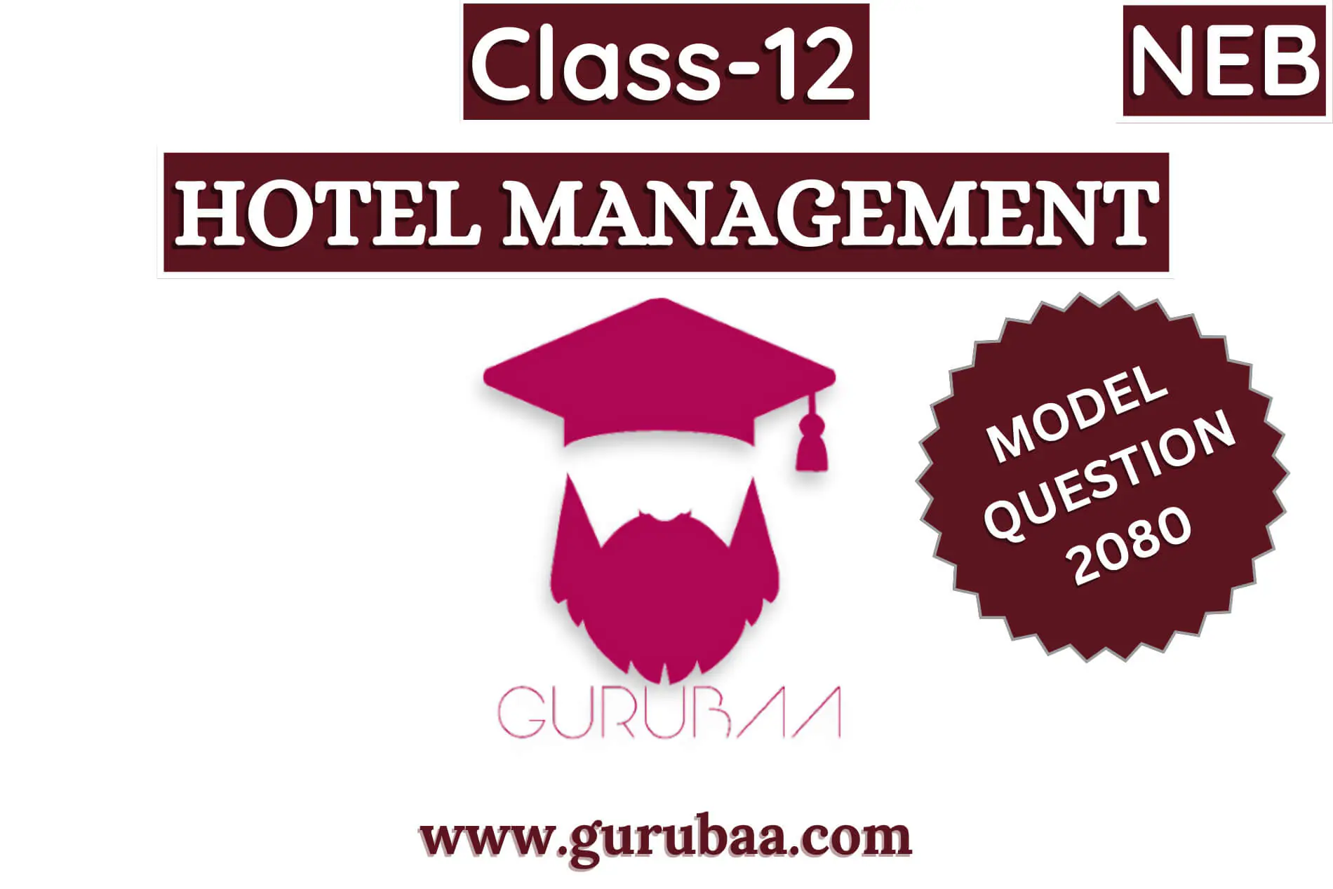 Class 12 Hotel Management Model Question 2080 Cover