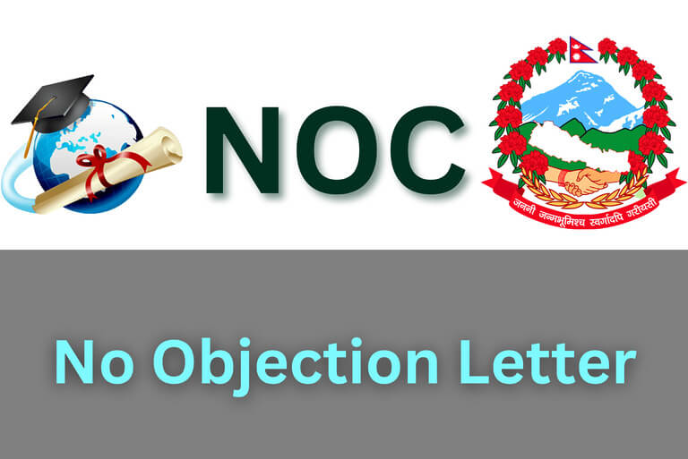 No Objection Certificate (NOC) logo, education-themed design.