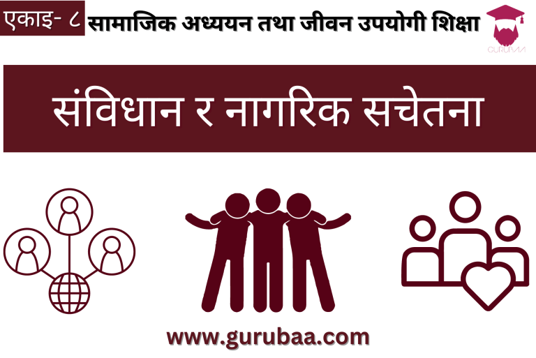 Unit 8: Civic Awareness Icons and Nepali Text