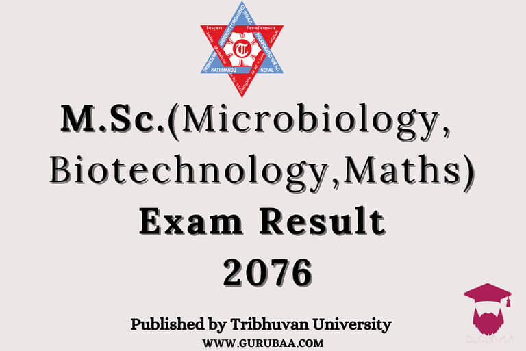 M.Sc. Exam Results 2076 - Microbiology, Biotechnology, Maths