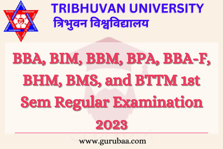 Tribhuvan University 1st Sem Exam Notice 2023