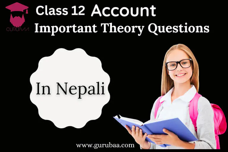 Class 12 Accounts Theory Questions in Nepali, smiling student.