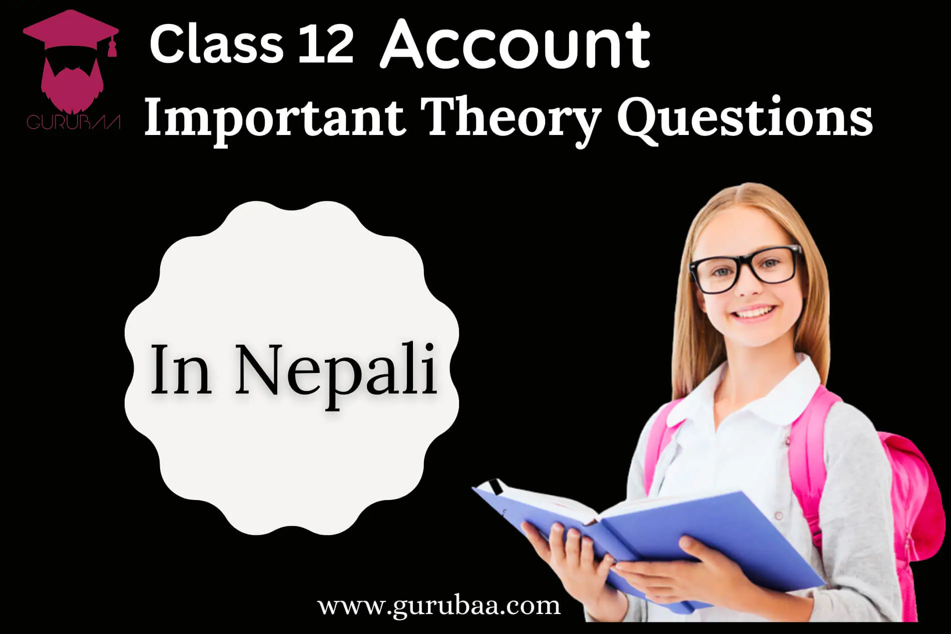 Class 12 Account Important Questions in Nepali Class 12 Accounts Theory Questions in Nepali, smiling student.