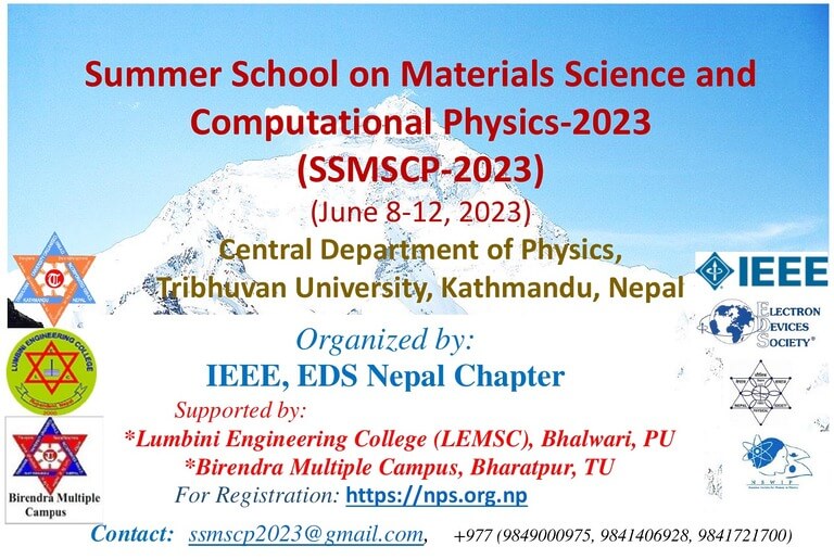 Summer School on Materials Science, Tribhuvan University 2023.