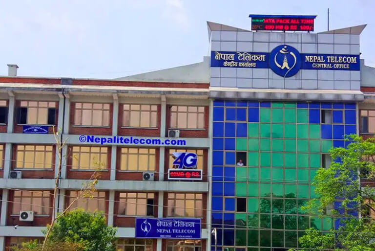 Nepal Telecom Central Office building facade.