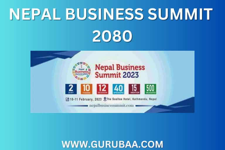 Nepal Business Summit 2023 event details banner.