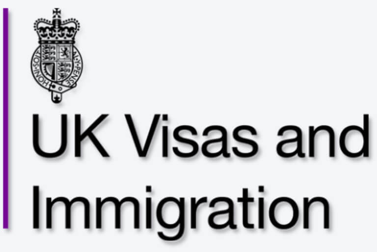 UK Visas and Immigration logo on white background.