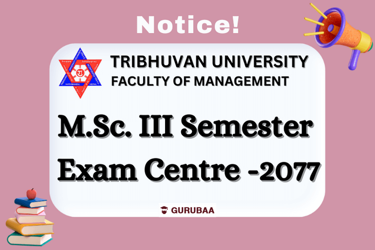 M.Sc. III Semester Exam Centre Notice 2077