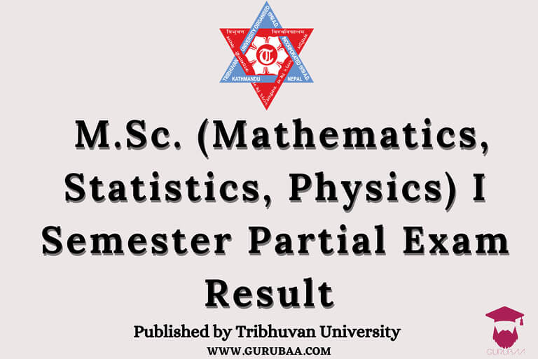 MSc I Semester Exam Results - Mathematics, Statistics, Physics.