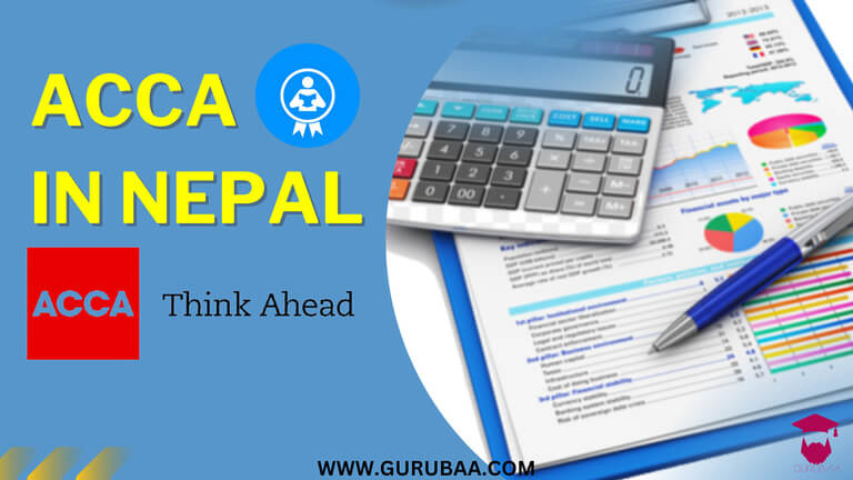 ACCA in Nepal: Accounting studies with calculator and charts.