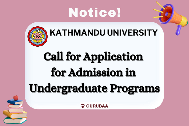 Kathmandu University undergraduate admission notice.
