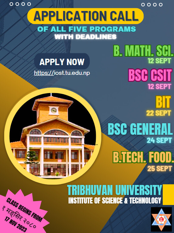 APPLICATION Open at B.Tech Food Bsc General BIT B.Math . Sci 1