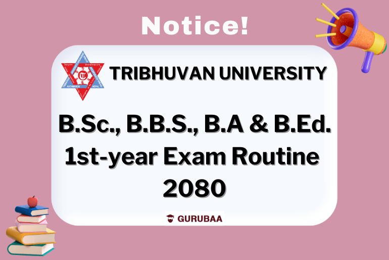 Tribhuvan University 1st-year exam routine 2080 notice.