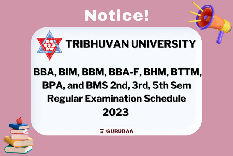 Tribhuvan University 2023 exam schedule notice.