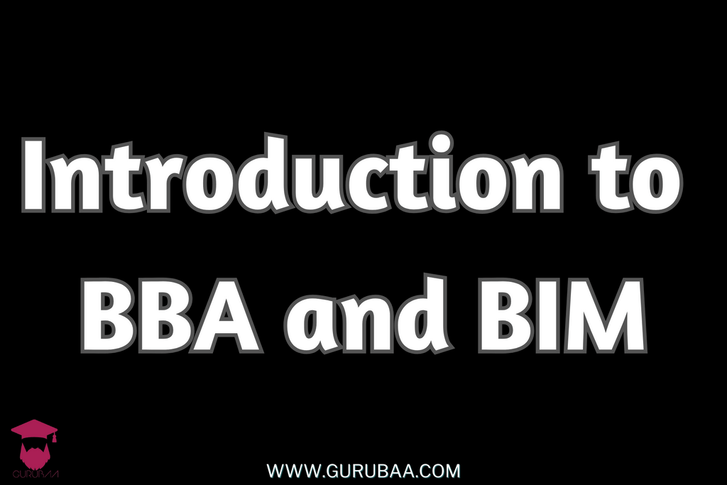 Introduction to BBA and BHM 1