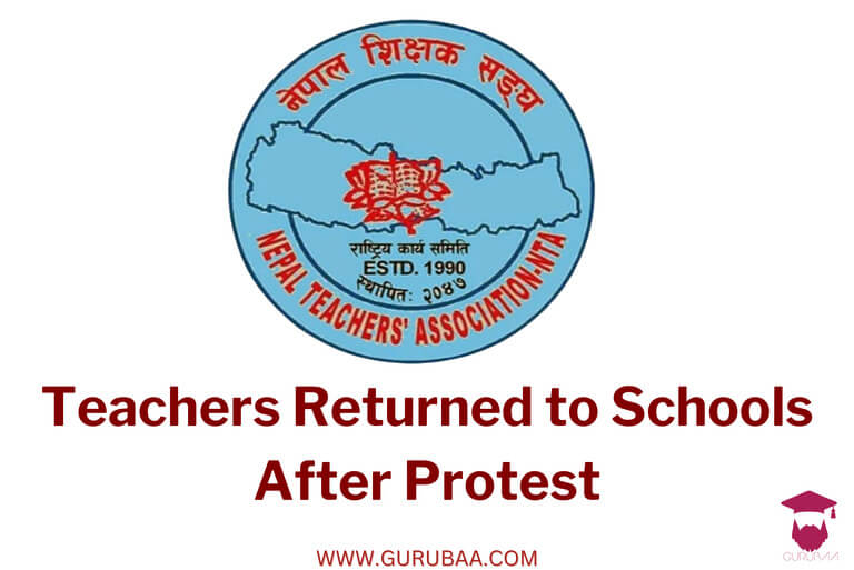 Nepal Teachers' Association logo, schools reopen post-protest.