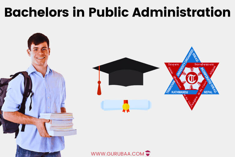 Bachelor's in Public Administration graphic with student.