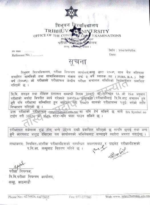 Tu notice
