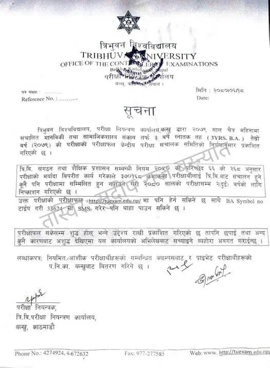 Tu notice