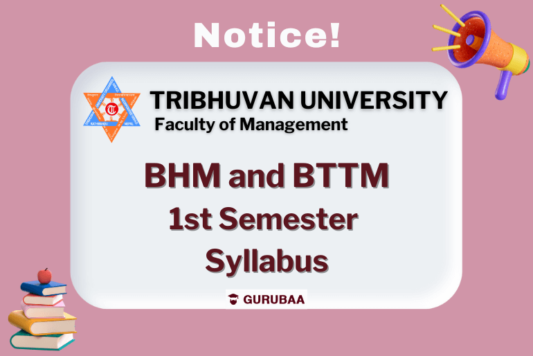 Tribhuvan University BHM BTTM syllabus notice.