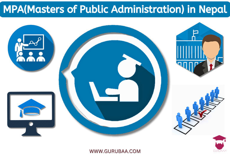 MPA program in Nepal, public administration icons and graphics.
