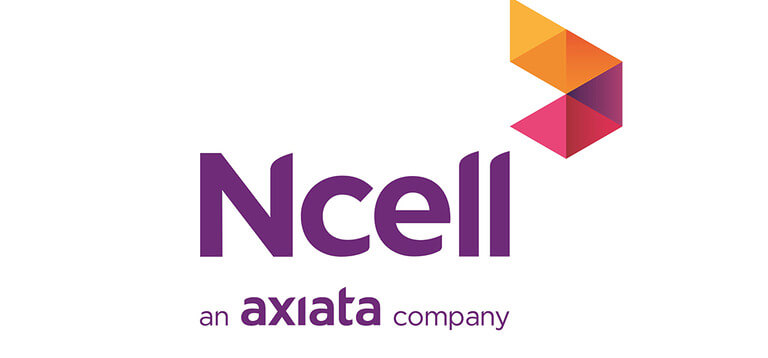 Ncell logo, an Axiata company branding.