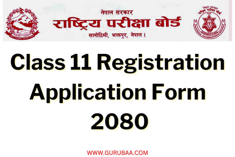 Class 11 Registration Form Nepal 2080 Information.