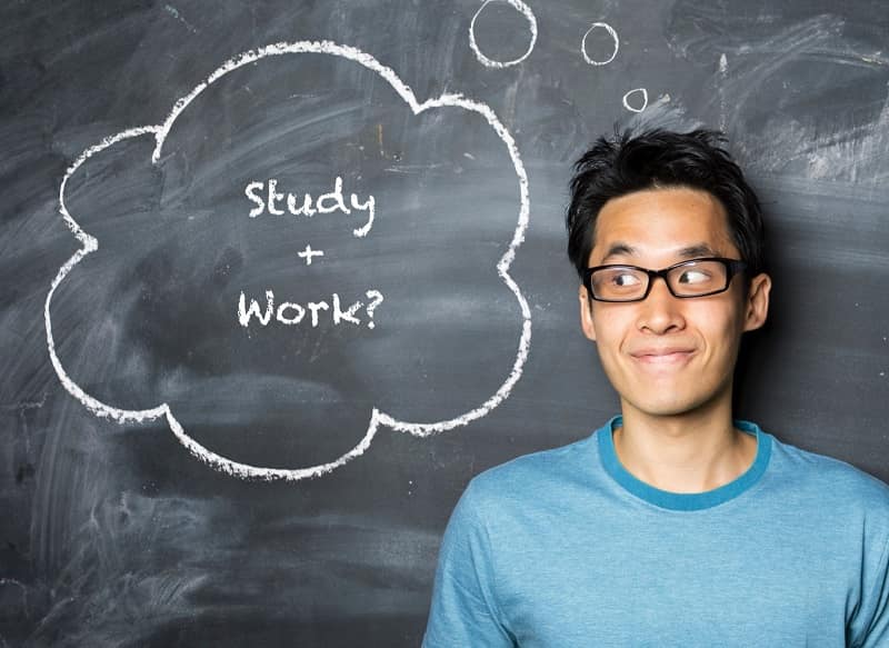 working while studying