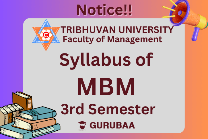 Cover picture for a notice containing MBM 3rd Semester Syllabus.