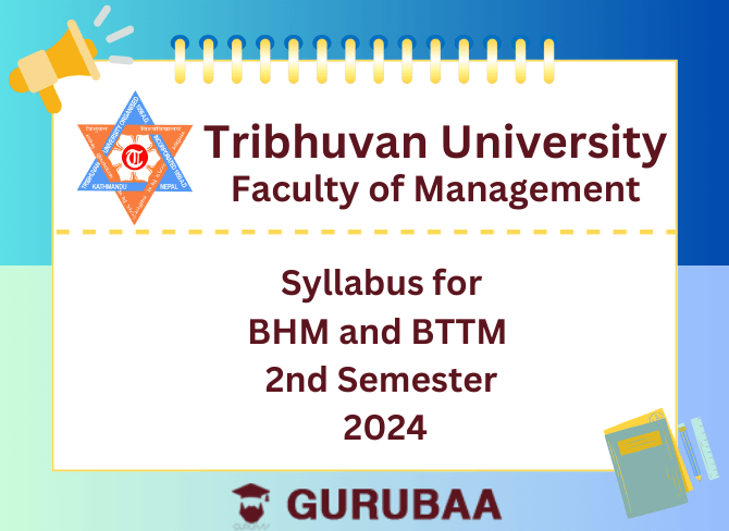cover picture for a notice announcing the syllabus of BHM and BTTM 2nd semester 2024