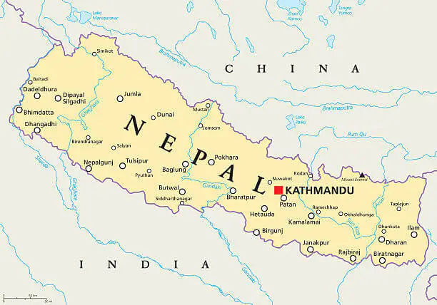 New Map of Nepal with 77 districts 2 former map of nepal
