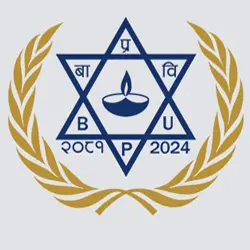 Bagmati_University_Logo Educational emblem with candle, laurel wreath, and Nepali text.
